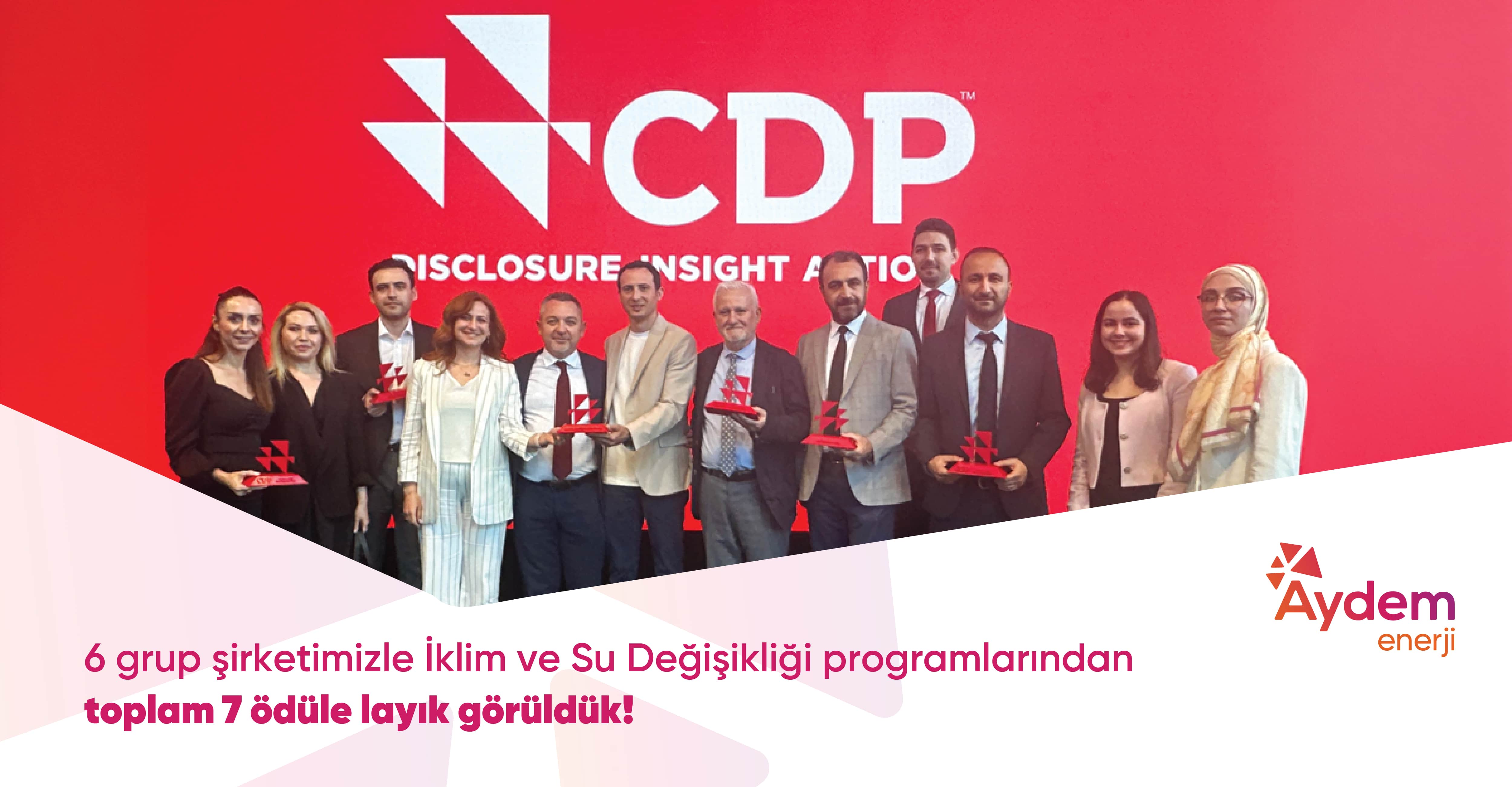 CDP Türkiye’nin düzenlediği 14. İklim Değişikliği ve Doğa Konferansı’nda grup şirketlerimizle A not alarak toplam 7 ödül ile ayrılmanın mutluluğunu yaşıyoruz!