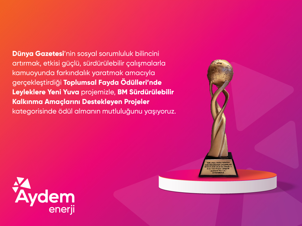 Toplumsal Fayda Ödülleri 2024’te Leyleklere Yeni Yuva projemizle ödül aldık!