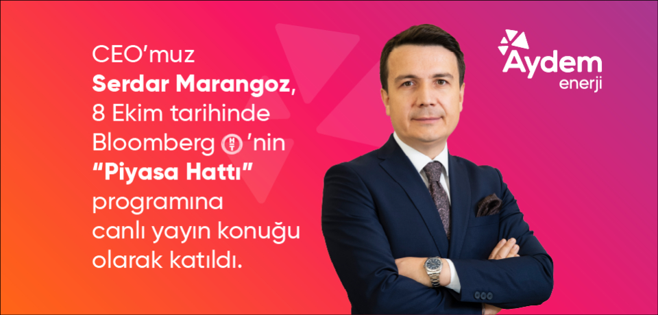 CEO’muz Serdar Marangoz, 8 Ekim tarihinde BloombergHT’nin “Piyasa Hattı” programına canlı yayın konuğu olarak katıldı.