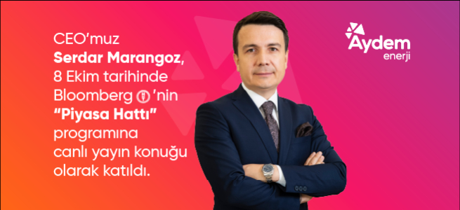 CEO’muz Serdar Marangoz, 8 Ekim tarihinde BloombergHT’nin “Piyasa Hattı” programına canlı yayın konuğu olarak katıldı.