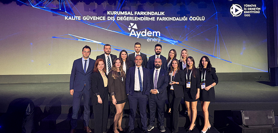 Aydem Enerji İç Denetim ve Kontrol Grup Direktörlüğü Ekibi "Kurumsal Farkındalık / Kalite Güvence Dış Değerlendirme"  Kategorisinde Ödül Aldı