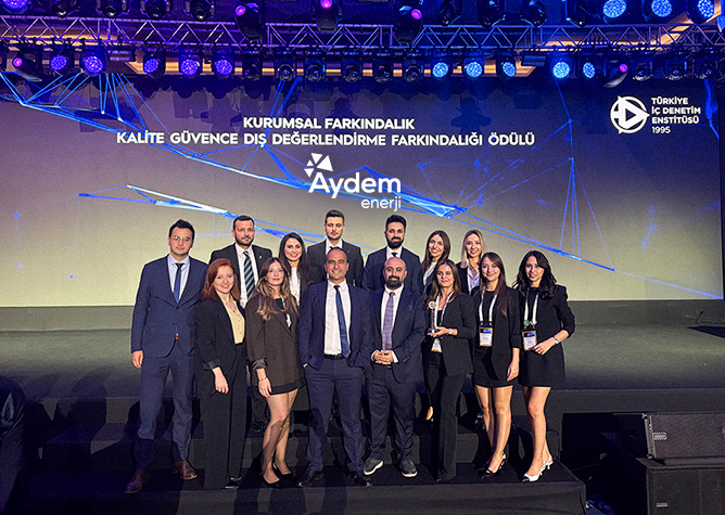 Aydem Enerji İç Denetim ve Kontrol Grup Direktörlüğü Ekibi "Kurumsal Farkındalık / Kalite Güvence Dış Değerlendirme"  Kategorisinde Ödül Aldı