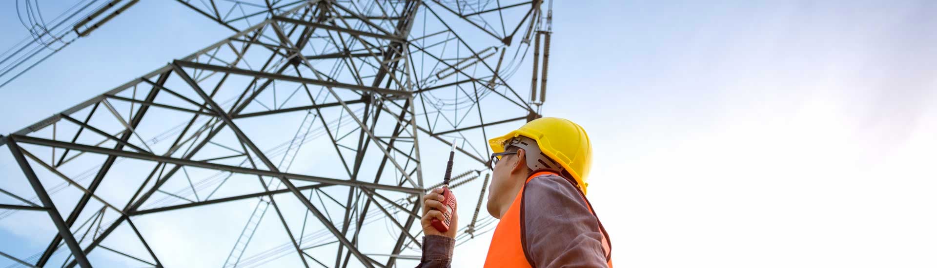 Elektrik direkleriyle çalışma gerçekleştiren Aydem Enerji mühendisinin fotoğrafı yer almaktadır.