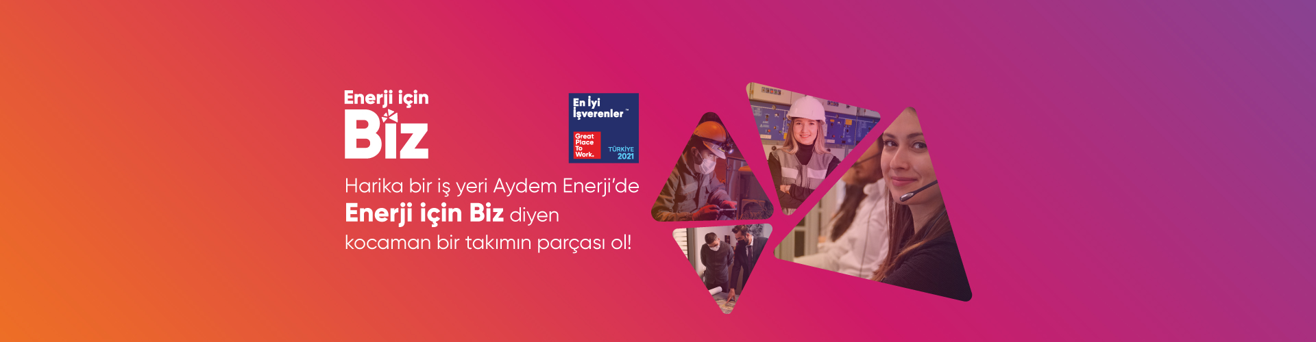 Aydem Enerji bünyesinde çalışan farklı departmanlardaki ekibin yer aldığı temsili görseldir.