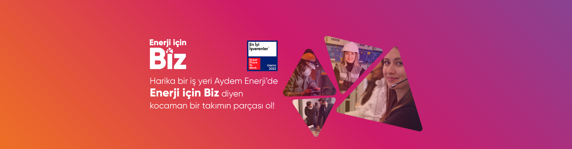 Aydem Enerji bünyesinde çalışan farklı departmanlardaki ekibin yer aldığı temsili görseldir.